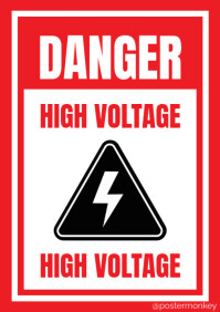 White Maximalist High Voltage A4 template
