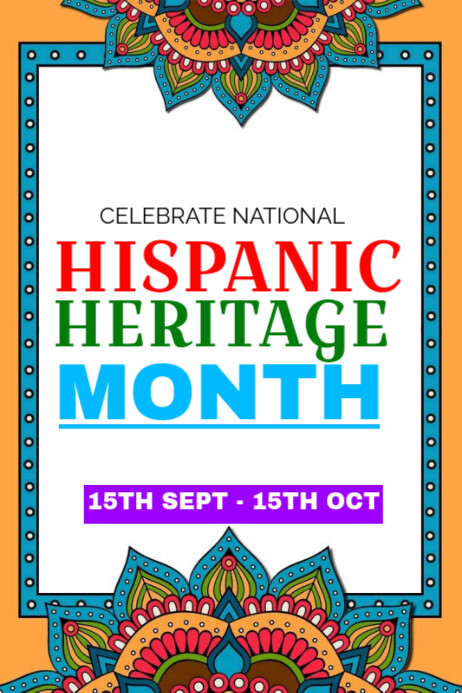Plantilla de White Maximalist Hispanic Heritage Month Post | PosterMyWall