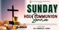 White Maximalist Holy Communion Poster Template Facebook Event Cover