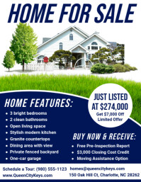 White Maximalist Home For Sale Flyer (us Letter) template