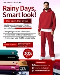 White Maximalist Hoodies Sales Promo Template  Instagram Portrait