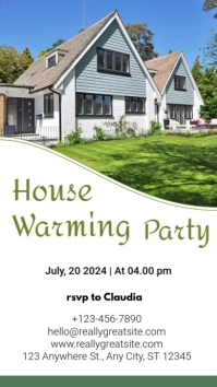 White Maximalist House Warming  Instagram Story template