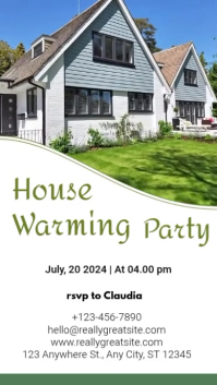 White Maximalist House Warming  Instagram Story template