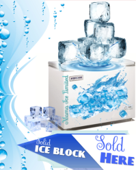White Maximalist Ice Block Sales Flyer  Instagram Portrait template