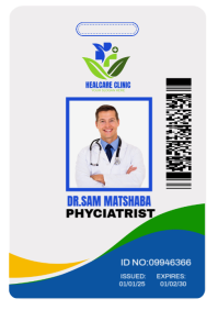 White Maximalist Id Card A5 template