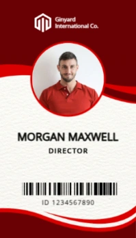 White Maximalist Id Card Business Card template