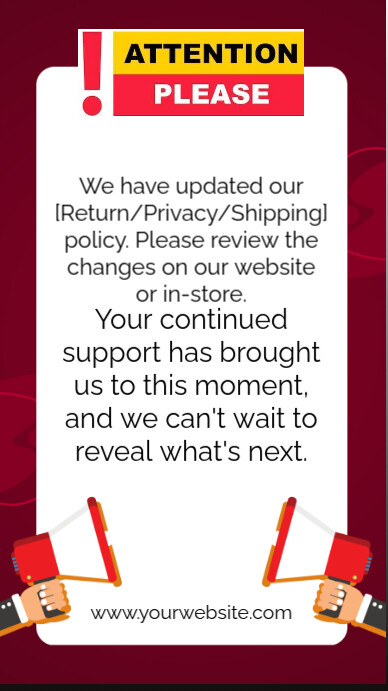 White Maximalist Important Announcement   Instagram Story template