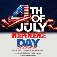 White Maximalist Independence Day Celebration Instagram Post Instagram-Beitrag template
