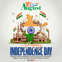 White Independence Day Celebration Instagram Post Template