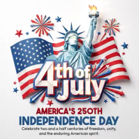 White Maximalist Independence Day Celebration Instagram Post Video template