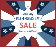 White Maximalist Independence Day Sale Templa Medium Rectangle template