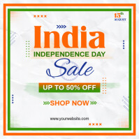 White Maximalist India Independence Day Sale  Instagram Post template