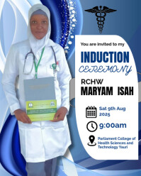 White Maximalist Induction Flyer Instagram Portrait template