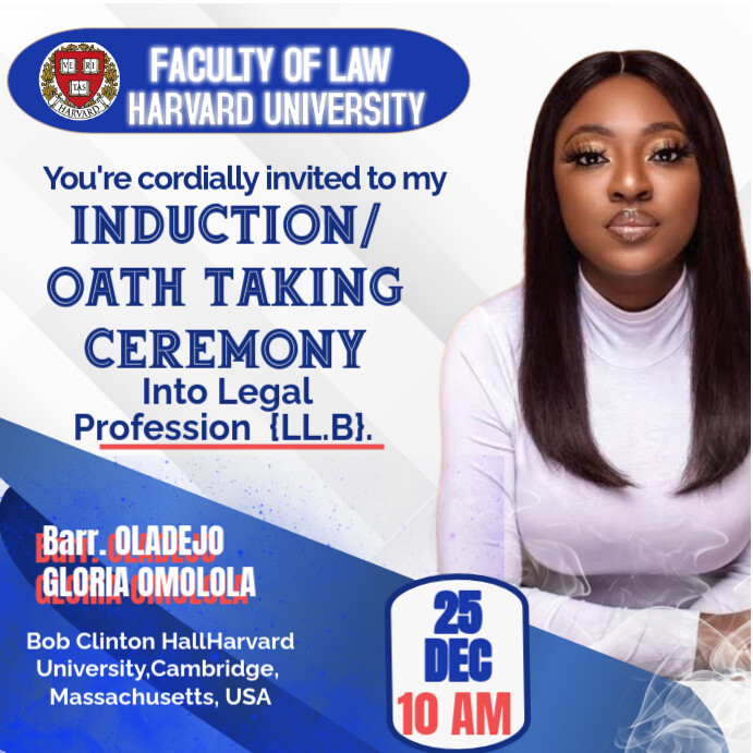 White Maximalist Induction/oath Taking Instagram Post template