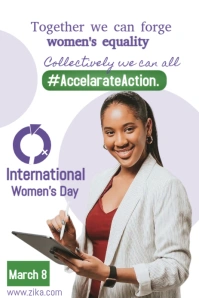 White Maximalist International Women's Day Pinterest Graphic template