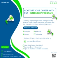 White Maximalist Internship Instagram Post template