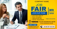 White Maximalist Job Fair Facebook Event Cover template
