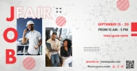 White Maximalist Job Fair Facebook Shared Image template
