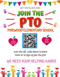 White Maximalist Join Pto Poster/wallboard template