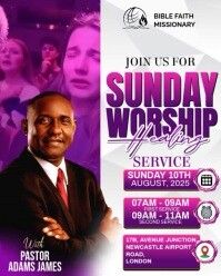 White Maximalist Join Us For Sunday Worship Video Flyer – Church Service Invitation Template Instagr Instagram Portrait