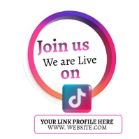White Maximalist Join Us Live Design Template  Instagram Post