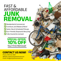 White Maximalist Junk Removal Instagram Post template