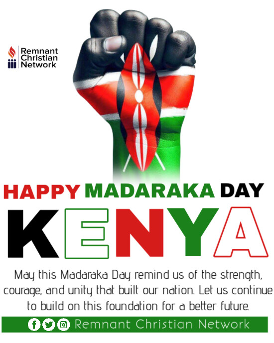 White Maximalist Kenyan Holiday Instagram Portrait template
