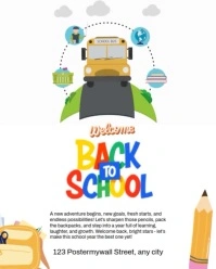 White Maximalist Kids Welcome Back To School Video  Instagram Portrait template