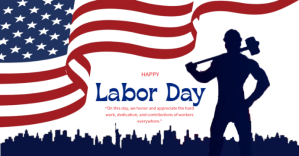 白色 Labor Day Celebration ปกอีเวนต์บน Facebook Template