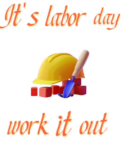 White Maximalist Labour Day Poster/wallboard Cartaz/placa template