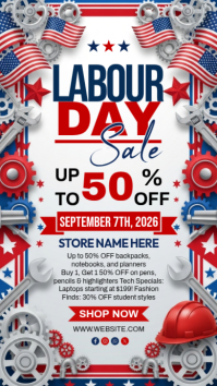 White Labour Day Sale Indaba yaku-Instagram Template