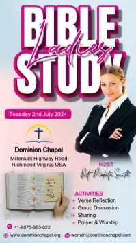Ladies Bible Study Ad Instagram Story template