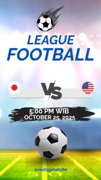 White Maximalist League Football Instagram Story template