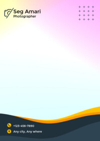 White Maximalist Letter Head  A4 template