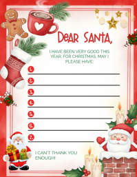 Wit Christmas Wishlist Flyer Template