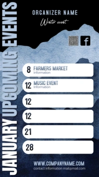 White Maximalist Light Blue And Blue Instagram Story template