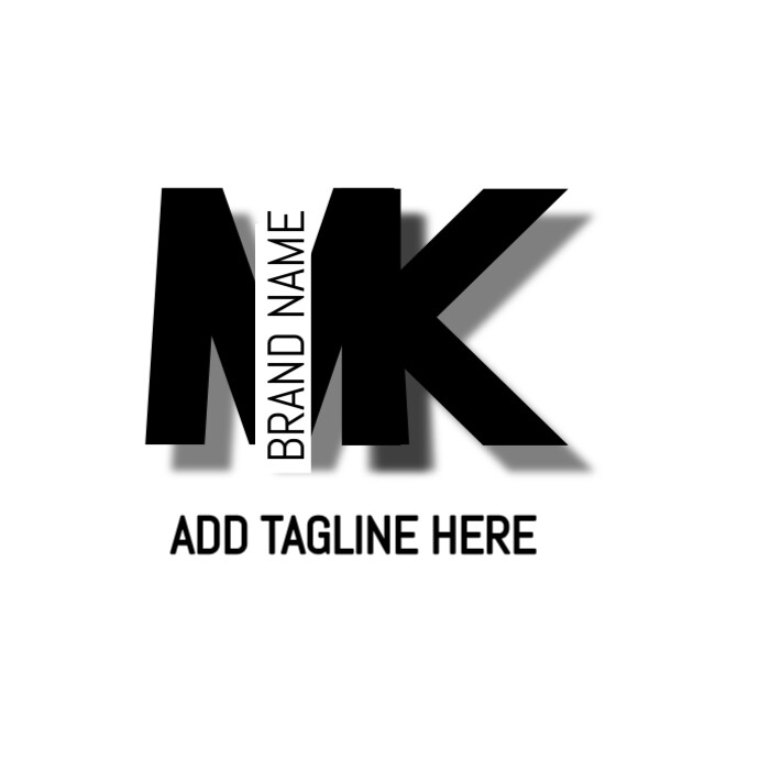 White Maximalist Logo Design Logo Template | PosterMyWall