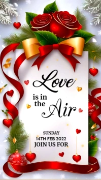 White Maximalist Love & Air  Digital Display (9:16) template