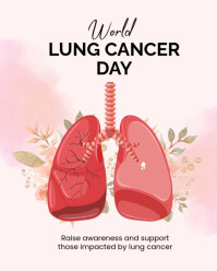 White Maximalist Lung Cancer Day Instagram Portrait template