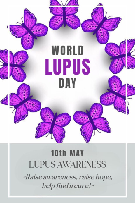 White Maximalist Lupus Awareness Day Pinterest Graphic Template ...