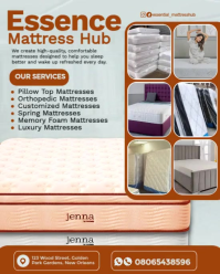 White Maximalist Luxury Mattress Flyer Template Instagram Portrait