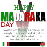 White Maximalist Madaraka Day Flyer Instagram Post template