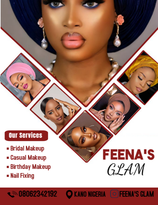 White Maximalist Make Up Flyer Flyer (us Letter) template