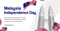White Maximalist Malaysia Independence Day Facebook Shared Image template