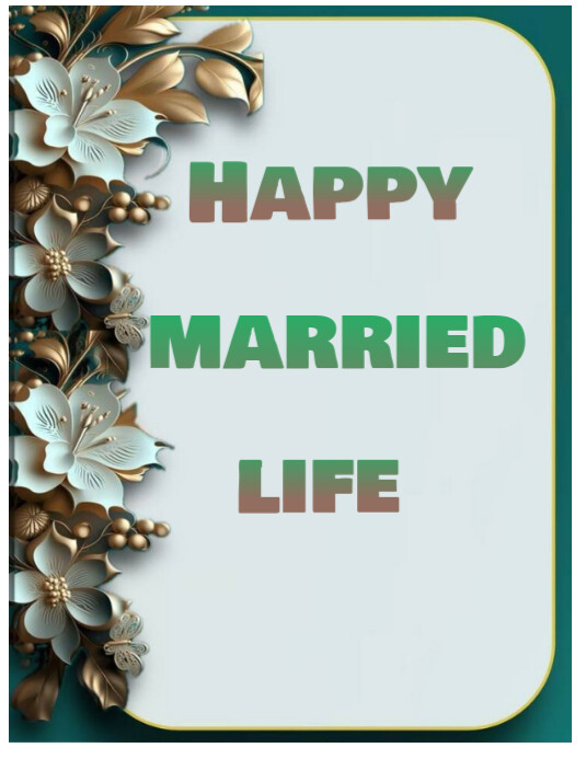 White Maximalist Marriage  Flyer (us Letter) template