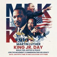 White Maximalist Martin Luther King,  Square (1:1) template