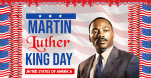 White Maximalist Martin Luther King Day Facebook Shared Image template