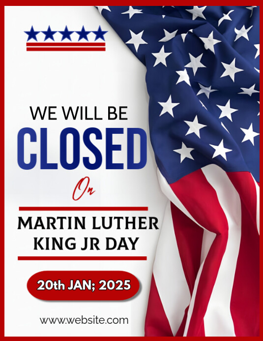 Copy of White Maximalist Martin Luther King Jr Day Flyer (us Letter ...