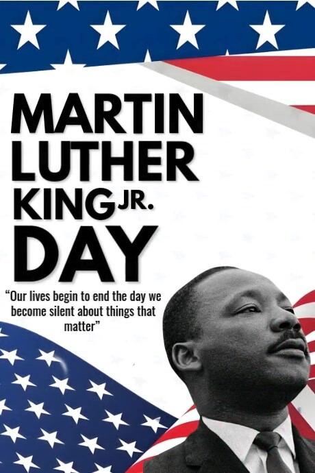 Copy of White Maximalist Martin Luther King Jr Day Poster | PosterMyWall