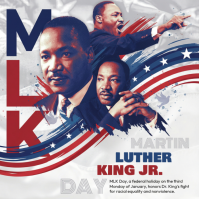 White Maximalist Martin Luther King Jr. Day Instagram Post template